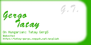 gergo tatay business card