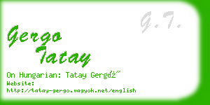 gergo tatay business card